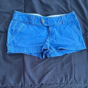 Blue low rise shorts